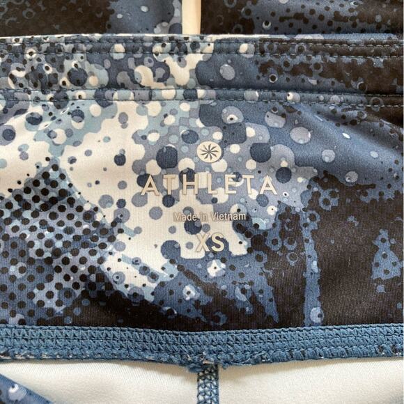 ATHLETA Capri Leggings Size XS Electric Sonar‎ Blue Yoga Running Active Athletic - Picture 4 of 8